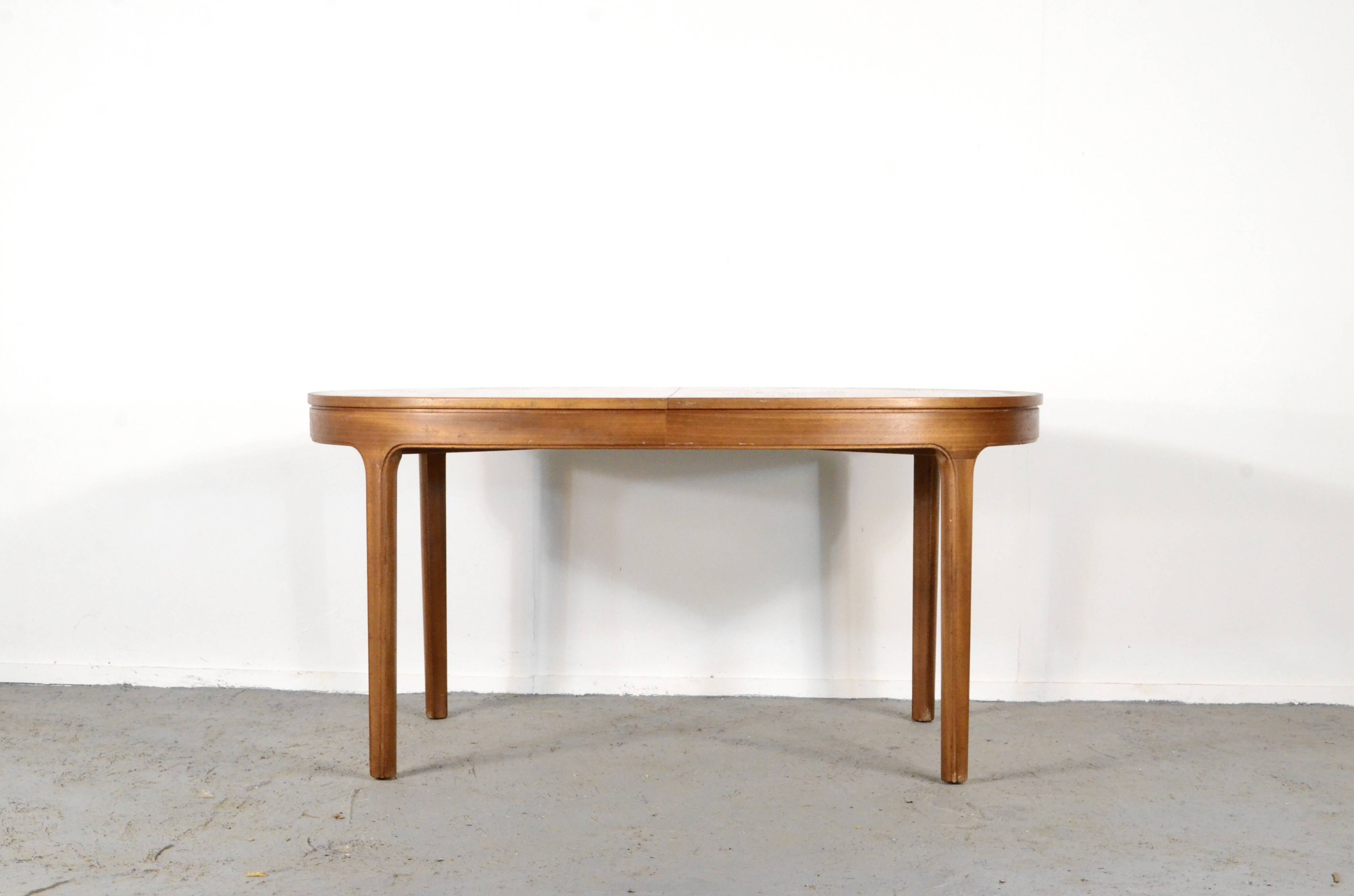 Midcentury nathan oblong teak extending table. vintage modern