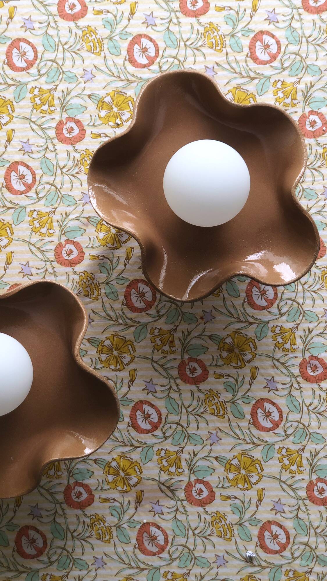 Square Coco Ceramic Wall Light - Chocolate Jelly