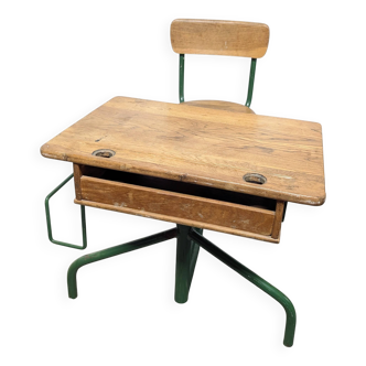 Vintage school desk – single-piece