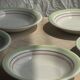 Set of 12 green and pink Italian plates