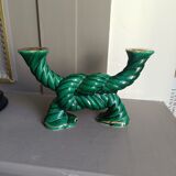 Candle holder, woven ceramic, Art Deco