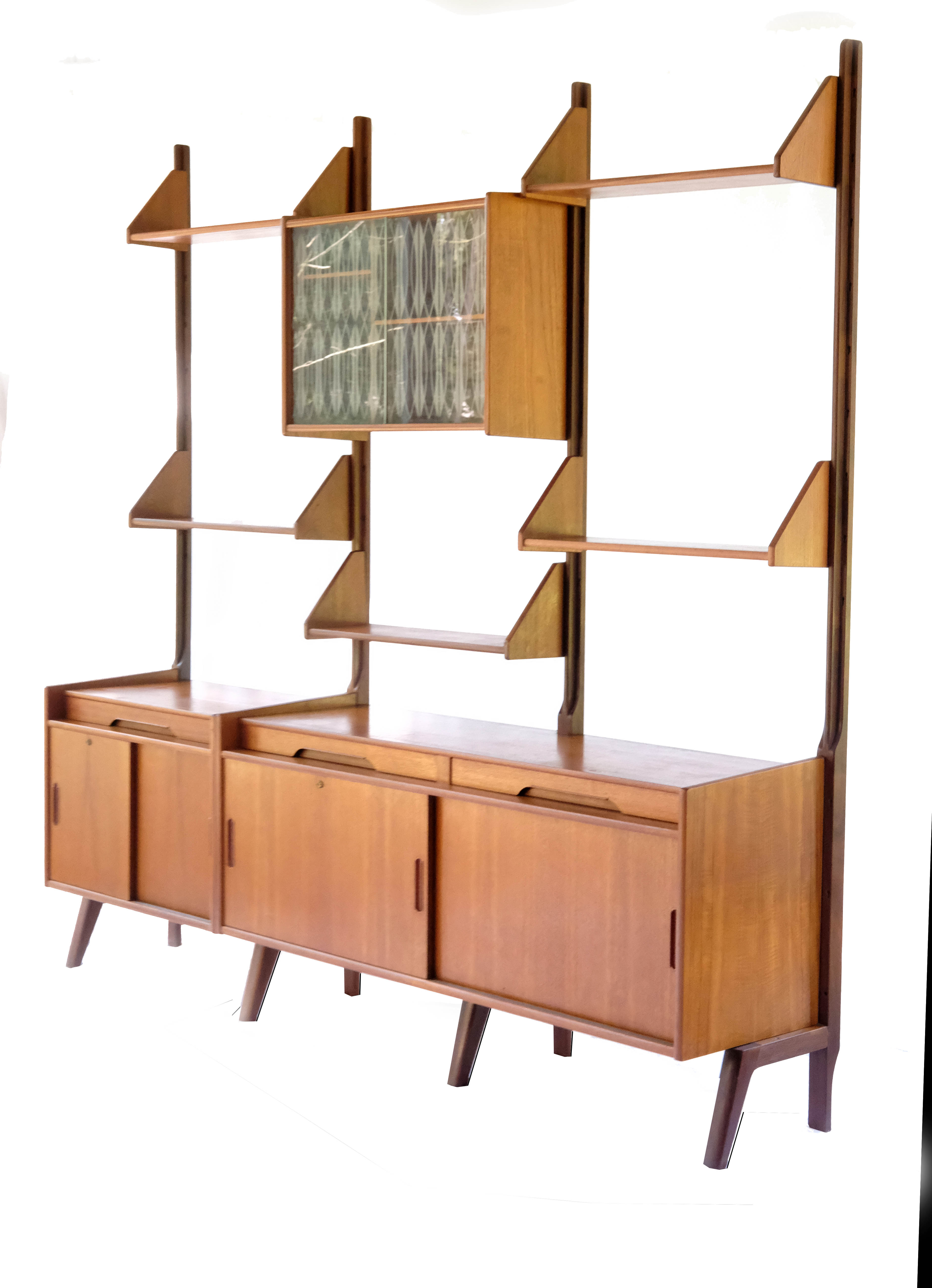 Wall unit, 3 Modules, System 'Libra' by Karl Edvard Korseth for Aandal Mobler, Norway 1960's