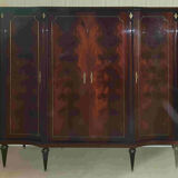 Armoire 4 portes acajou