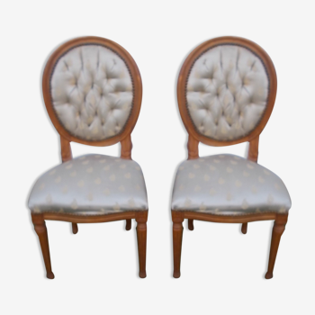Pair medallion chairs