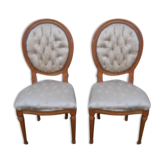 Pair medallion chairs