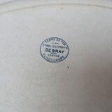 Old oval ironstone serving dish from Debray, Guadeloupe service