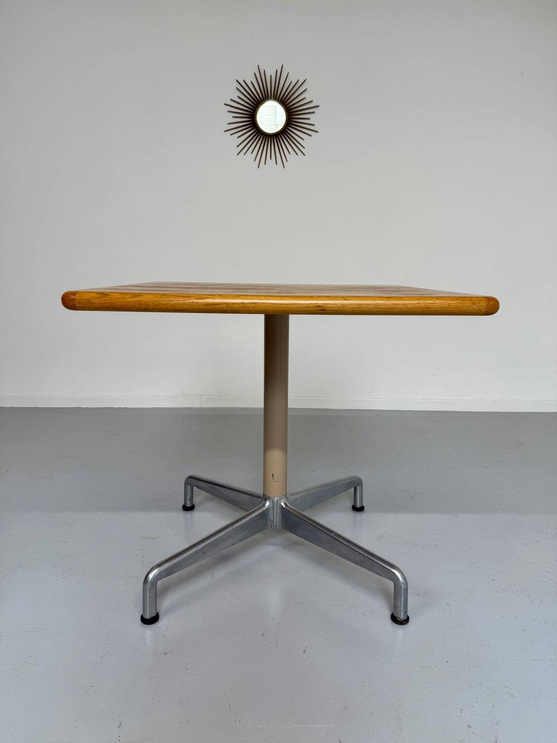 Belform small wooden and metal dining table from the 80s