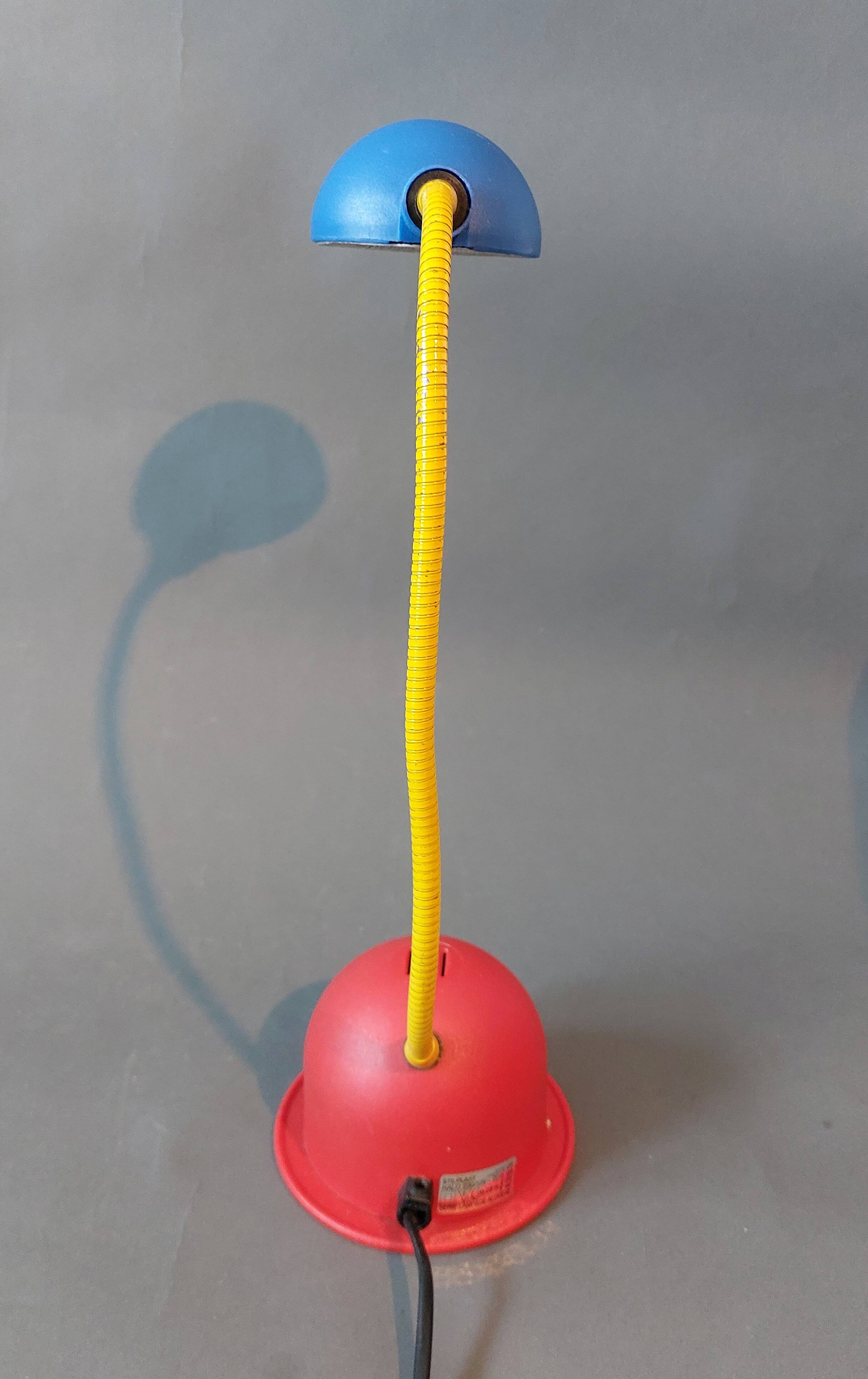 Halogen desk lamp Memphis Stilplast Movement, Italy 1980.