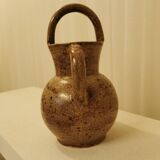Stoneware ceramic pitcher