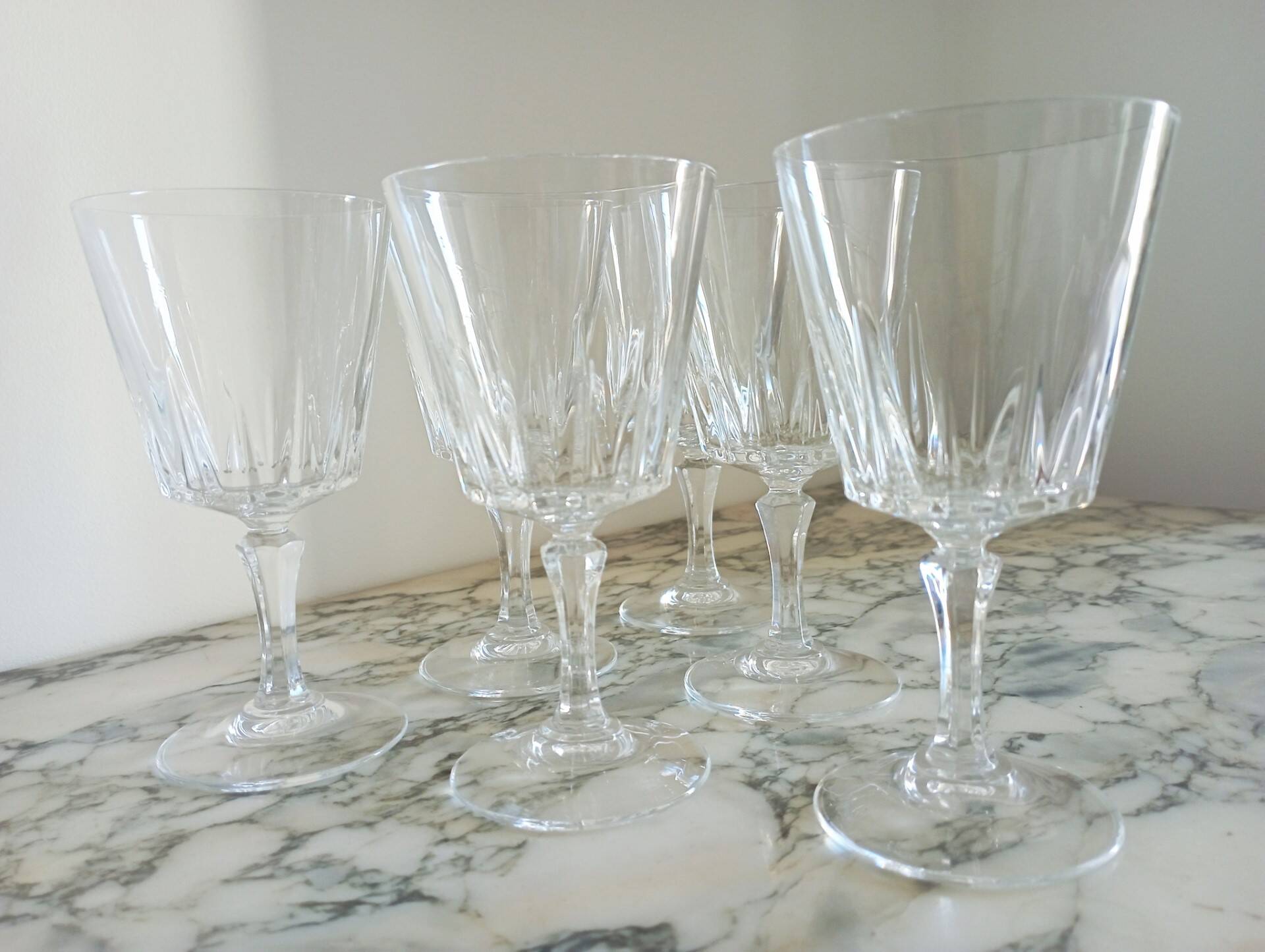 Set of 6 Arques crystal glasses