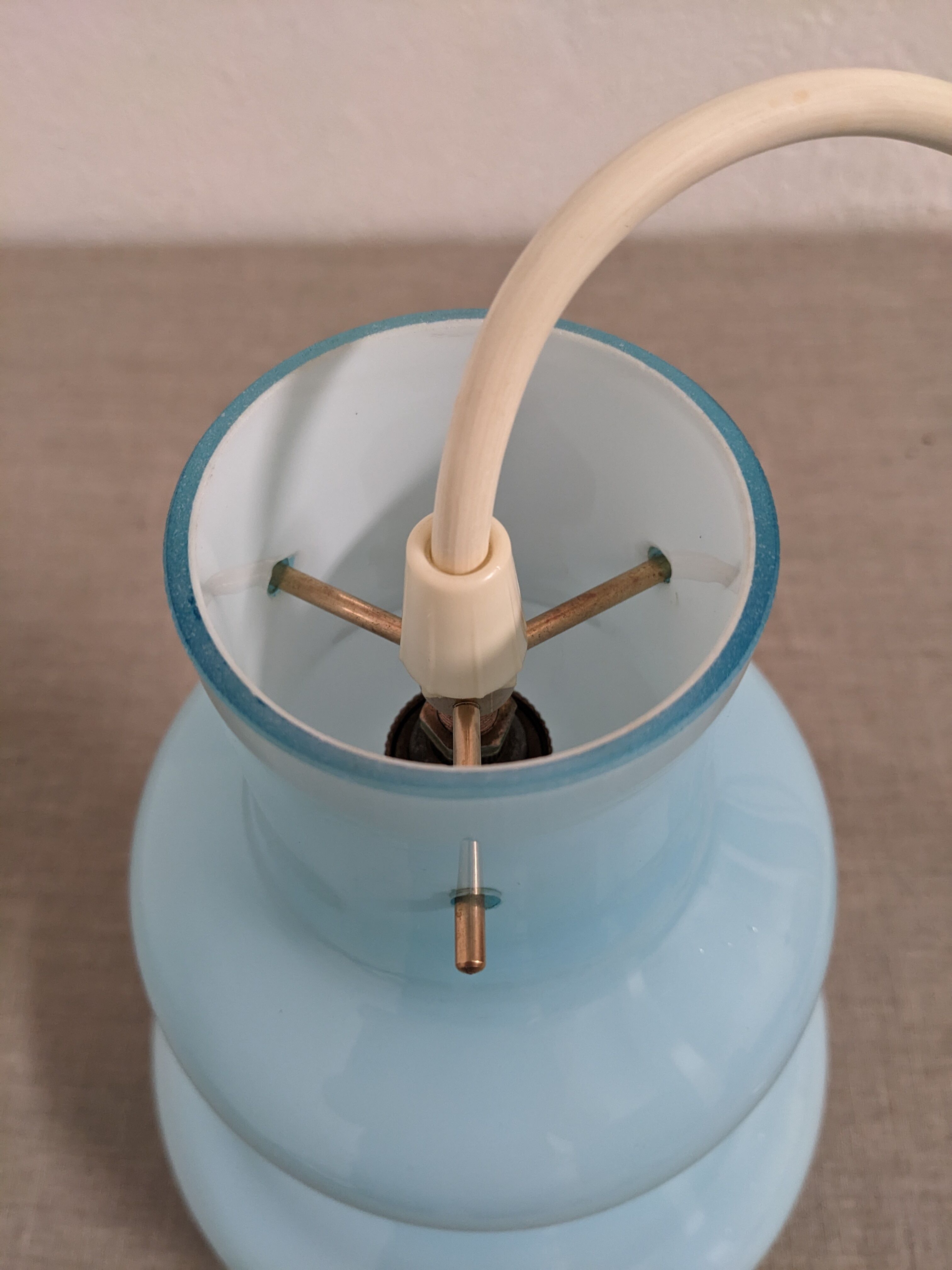 Blue opaline suspension from the 50s/60s