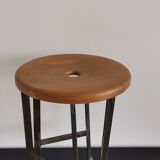 Designer stool (metal+oak)