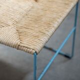Hand-woven iron chairs from the 70s/80s, set of 4