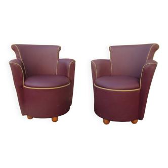 Pair of small vintage armchairs