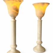 Paire de lampes de table en albâtre par Massive