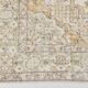 5x9 Light Green & Beige Madallion Corners Vintage Rug, 166x268Cm