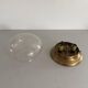 Flush glass shade with bubble pattern and brass base by Hillebrand, 1960s, Germany.