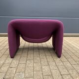 2x Artifort Groovy F598 by Pierre Paulin, Violet, original