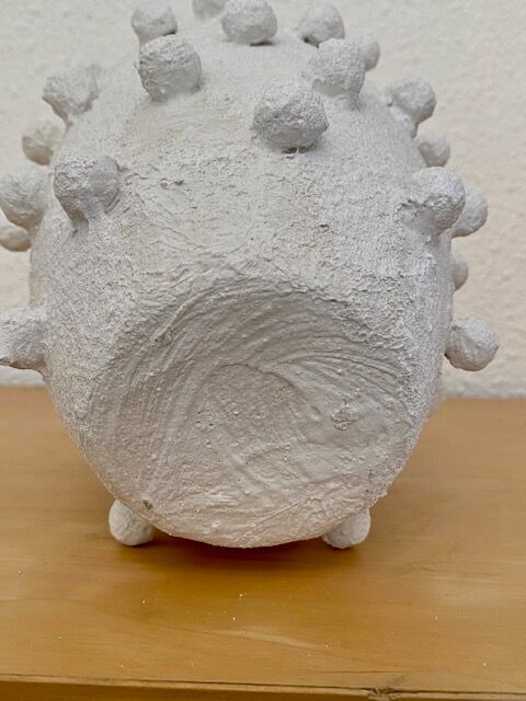 Vase vintage relooké blanc