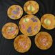 6 earthenware plates and 1 dish from salins les bains.