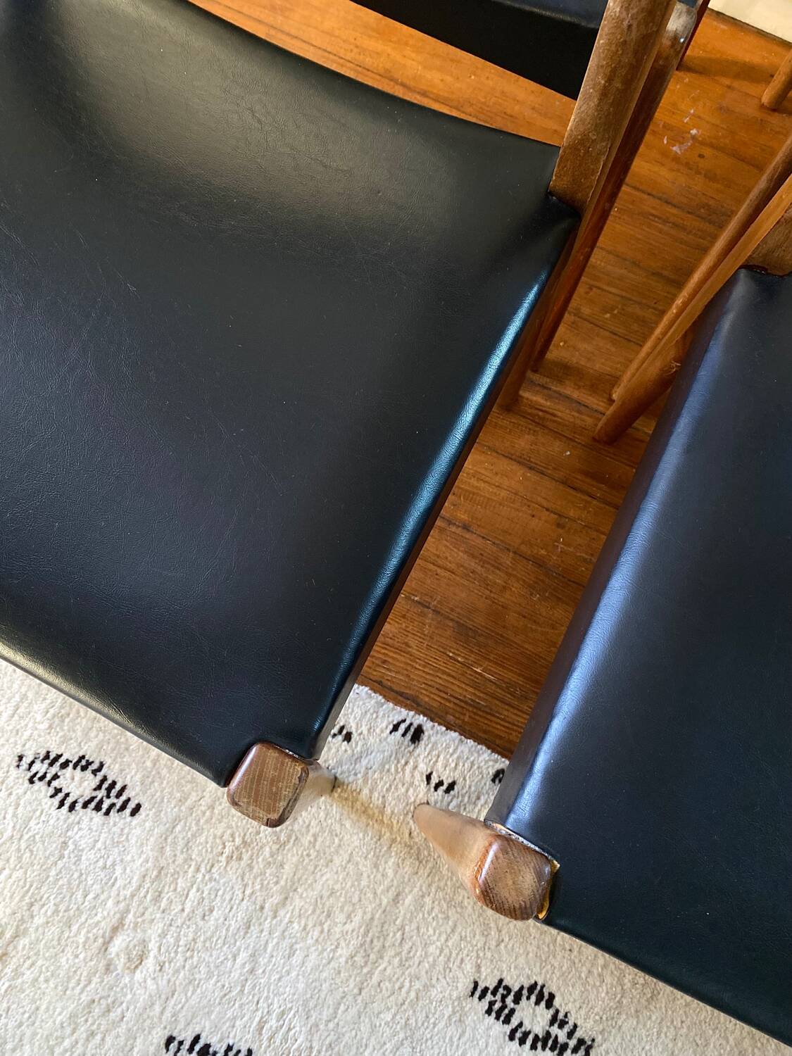 Set of six Scandinavian chairs in vintage teak 1960