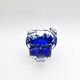 Vase Josef Hospodka Chribska Bohemia Cobalt Blue Glass 1960
