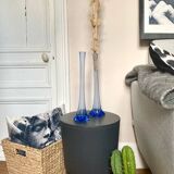 Pair of old blue soliflores
