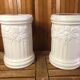 Pair scheurich keramik vase white ceramic vines decor #a471