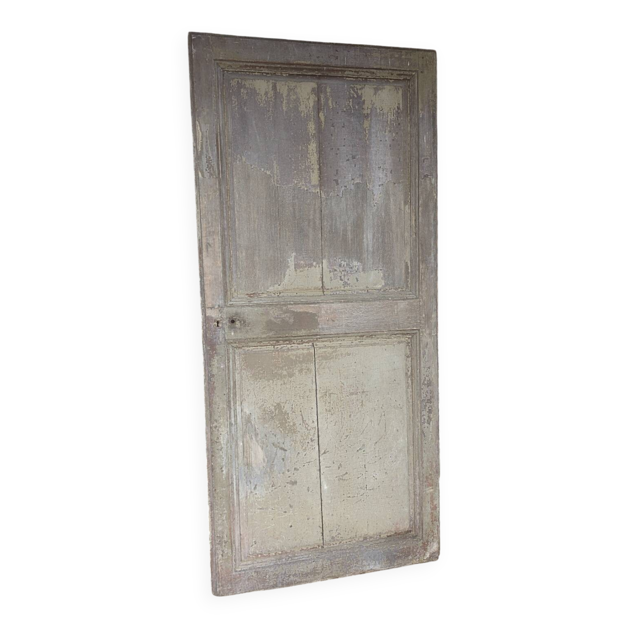 19th century partition door in double-sided solid oak