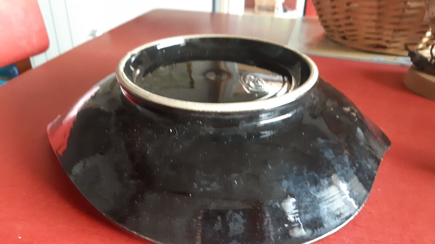 Vintage varnished dish