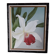 Old oil painting on canvas representing a flower