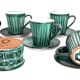 Robert Picault coffee cups/saucers/sugar bowls vallauris 1950/60