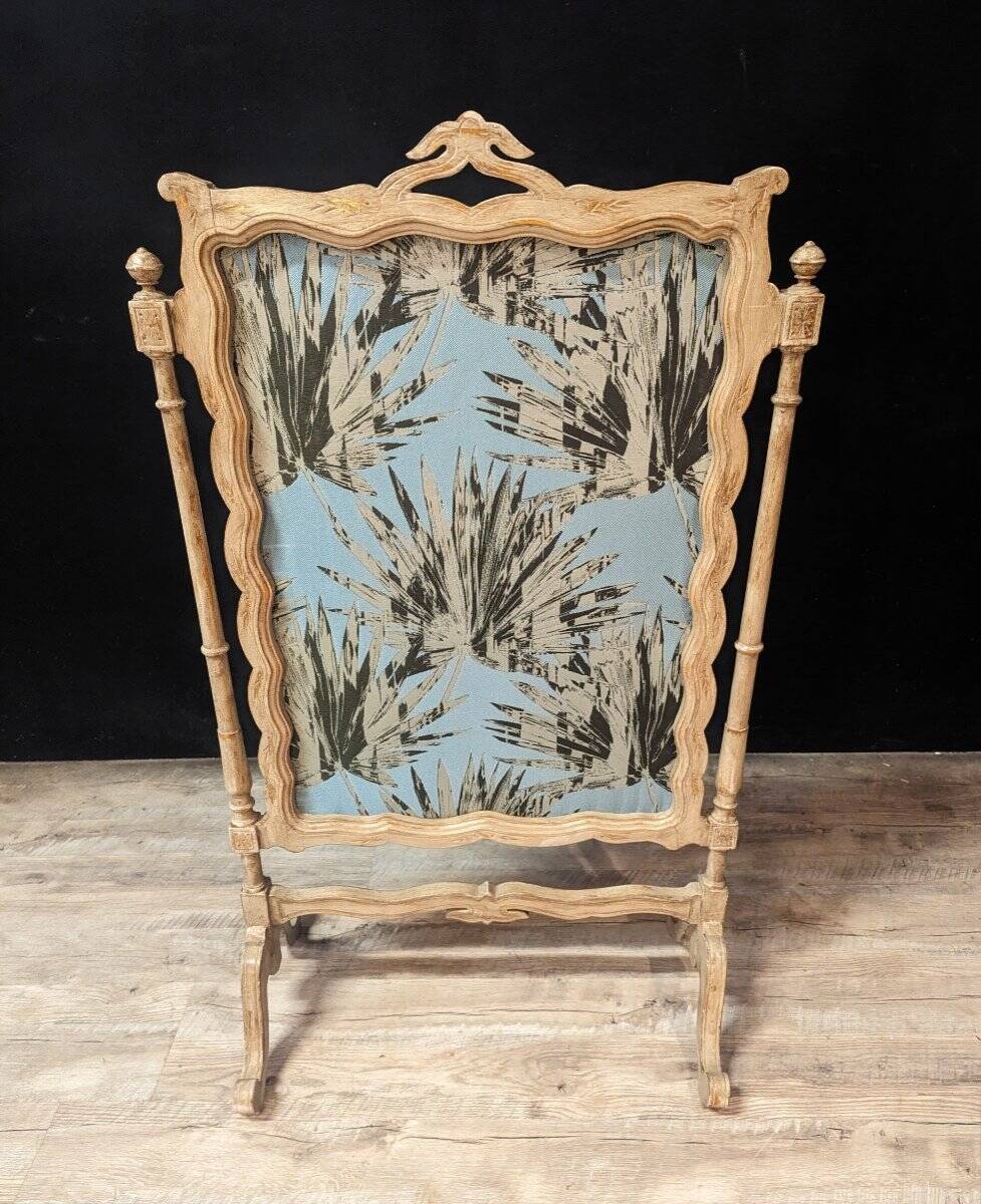Louis XV wooden fire screen