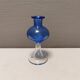 Vase with trumpet-shaped foot, in translucent and blue glass, model Lagune, 1974.