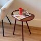 Table d’appoint tripode scandinave vintage en teck "Frya"