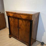 Large Biedermeier Half-Cabinet in Ebonized Walnut, South Germany, 1820