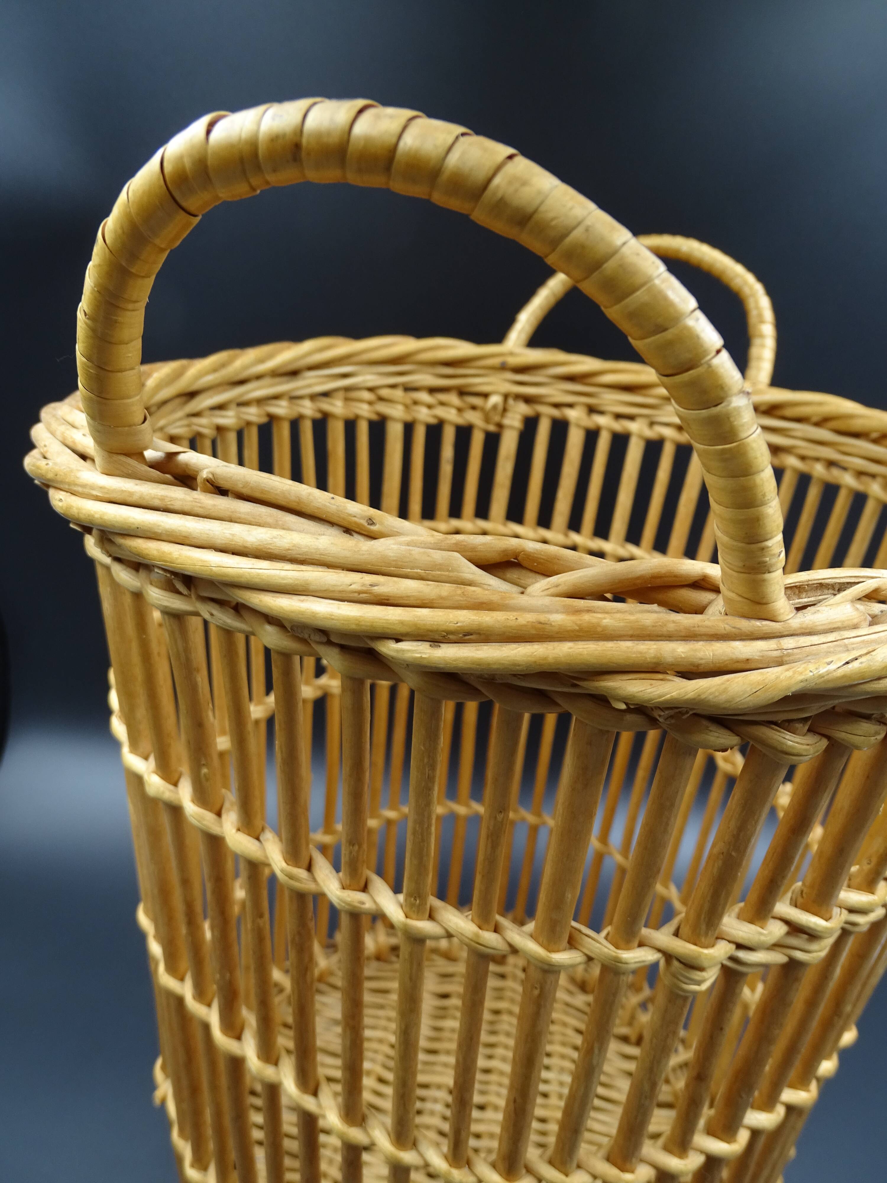 Wicker wastepaper basket