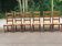 6 solid wood and straw chairs with high farmhouse-style backs