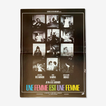 Affiche "une femme est une femme" Godard, Belmondo, Karina