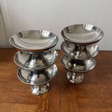 Set of 6 stainless steel bowls