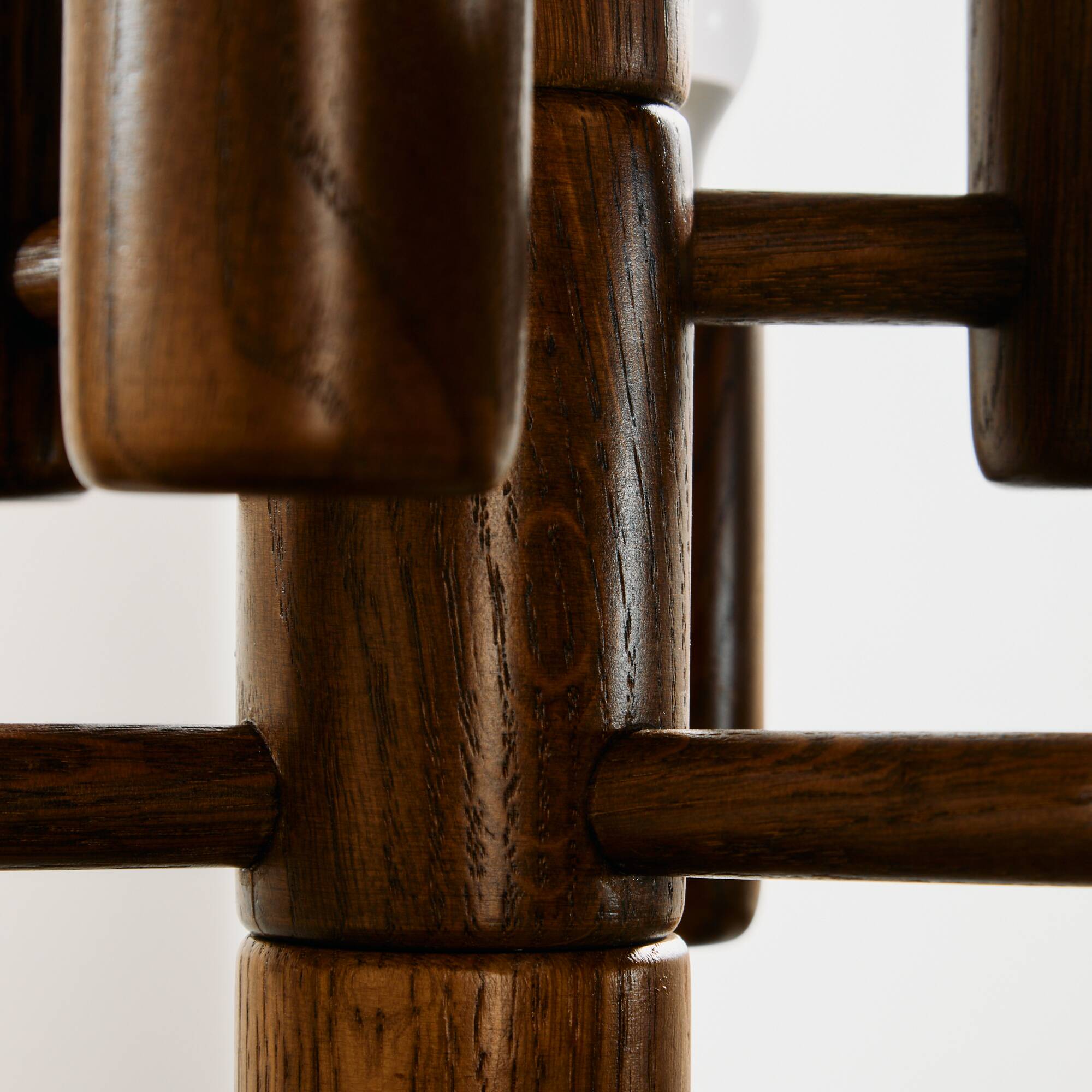 Oak table lamp by Temde Leuchten