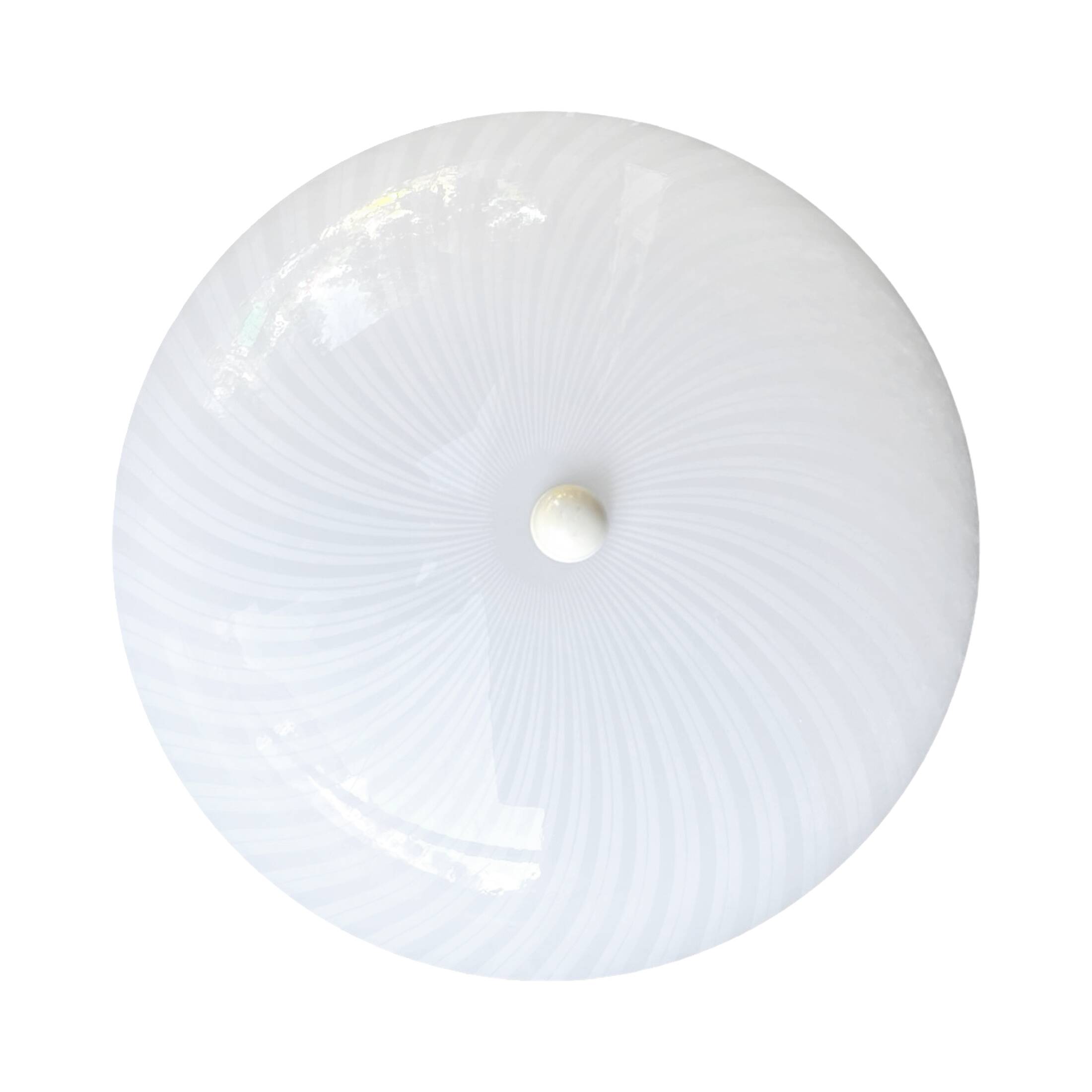 Italian modern ceiling lamp with plexiglass shade, Italy, 1970s/1980s.