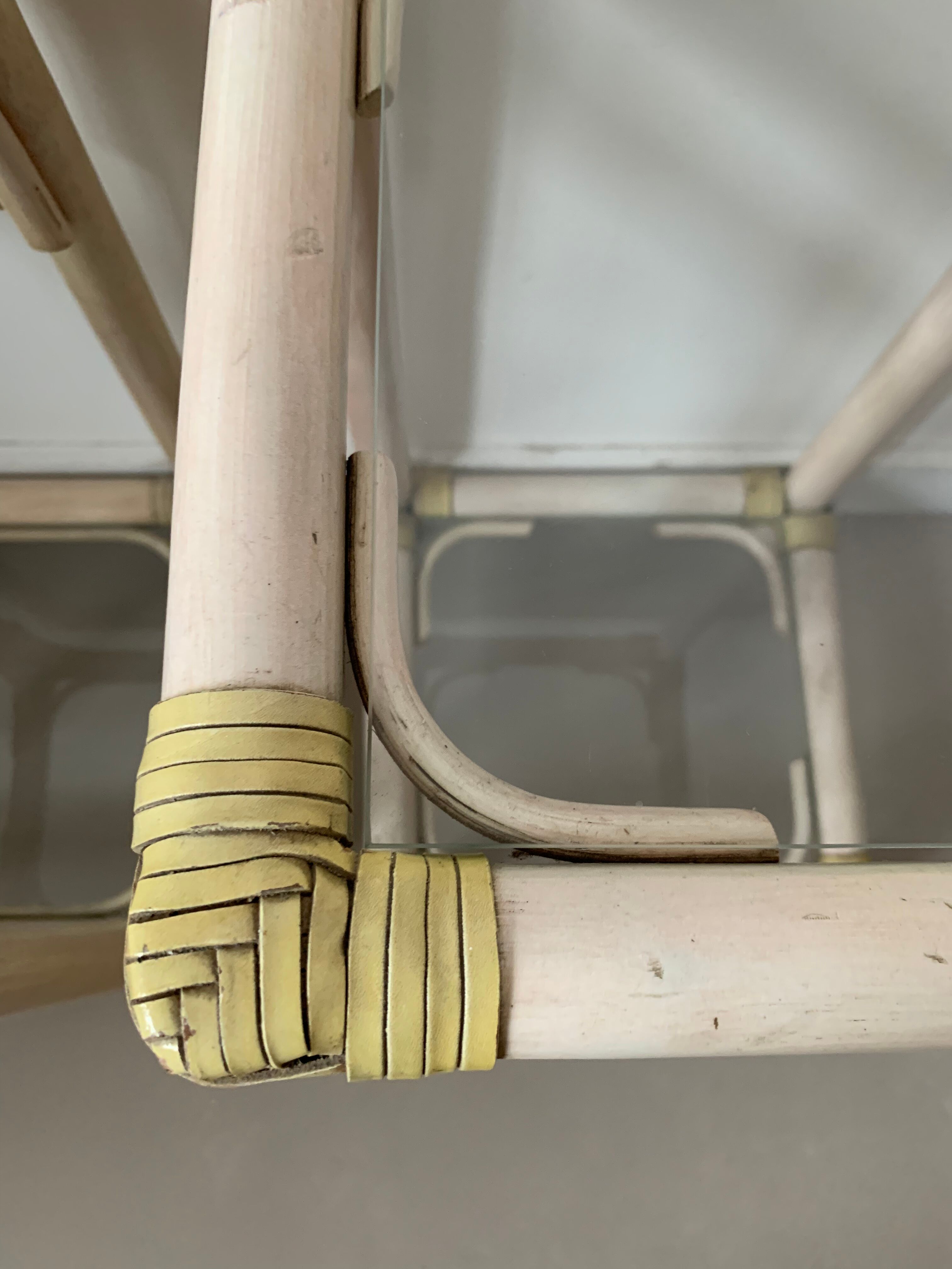 Vintage rattan bedside table