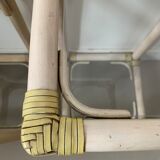 Vintage rattan bedside table