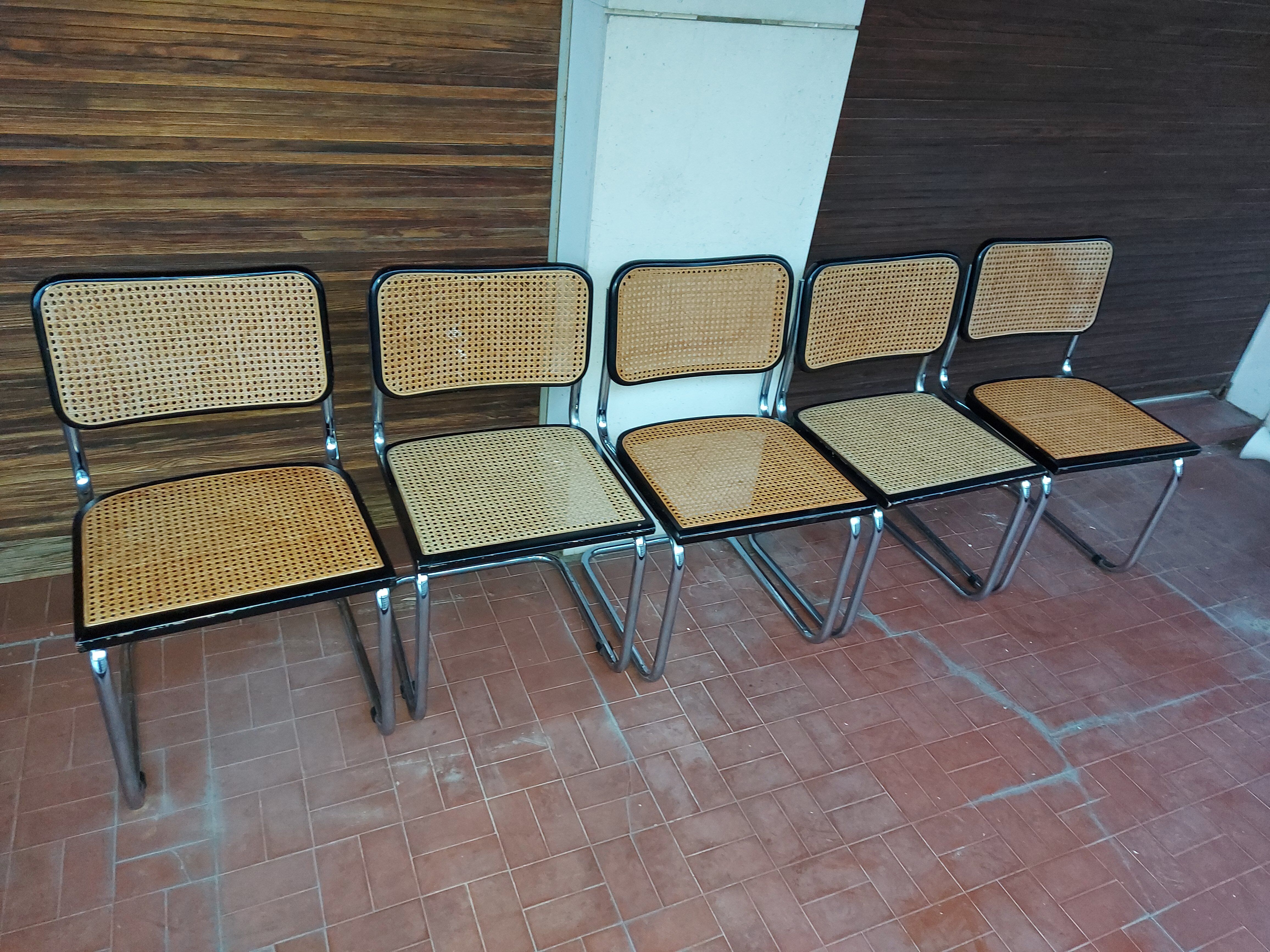 Set of 5 chairs Marcel Breuer B32