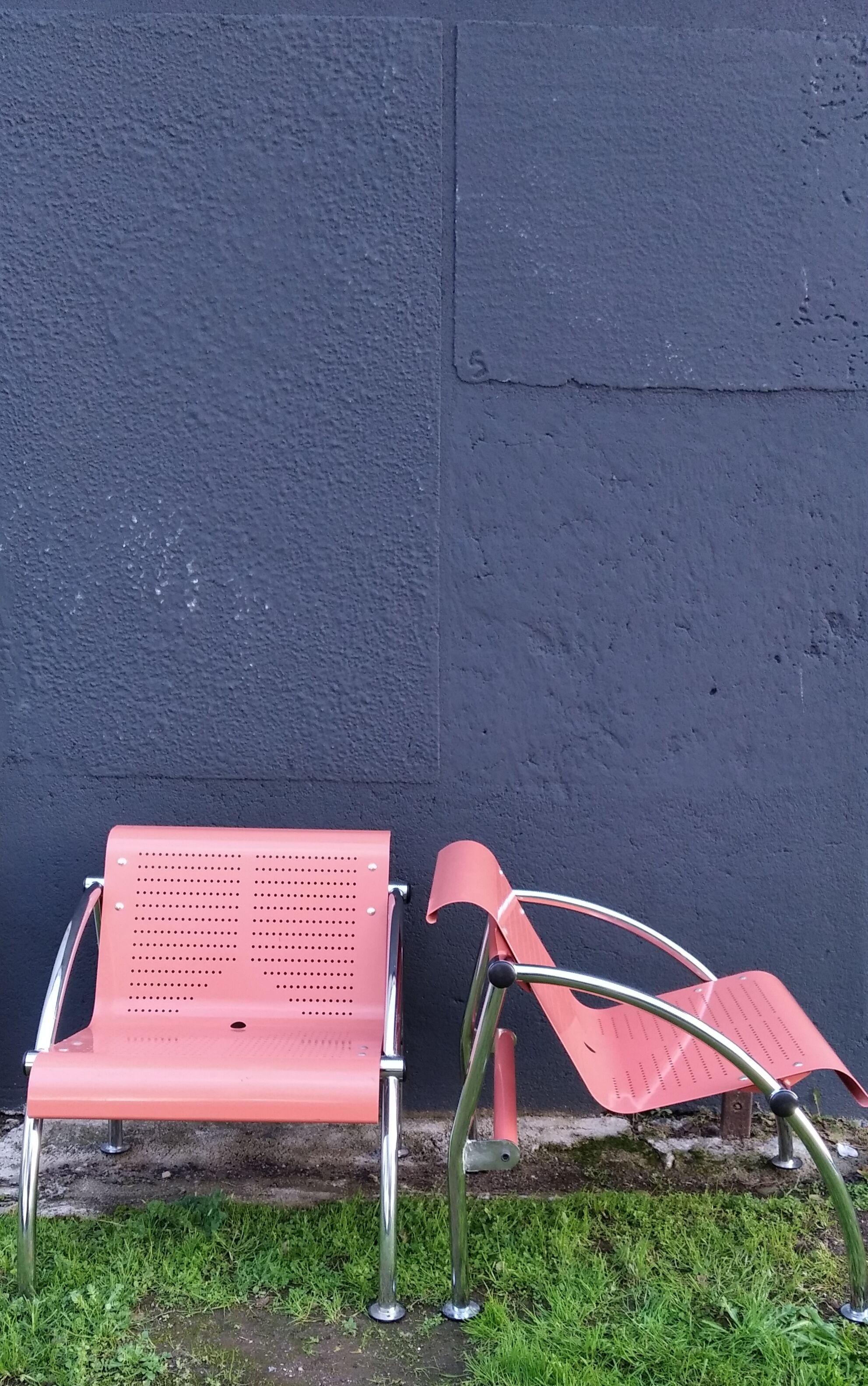 Metal waiting chairs