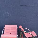 Metal waiting chairs