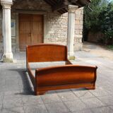 Beech sleigh bed