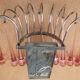 Pair of wall lamps spider drops pink Murano