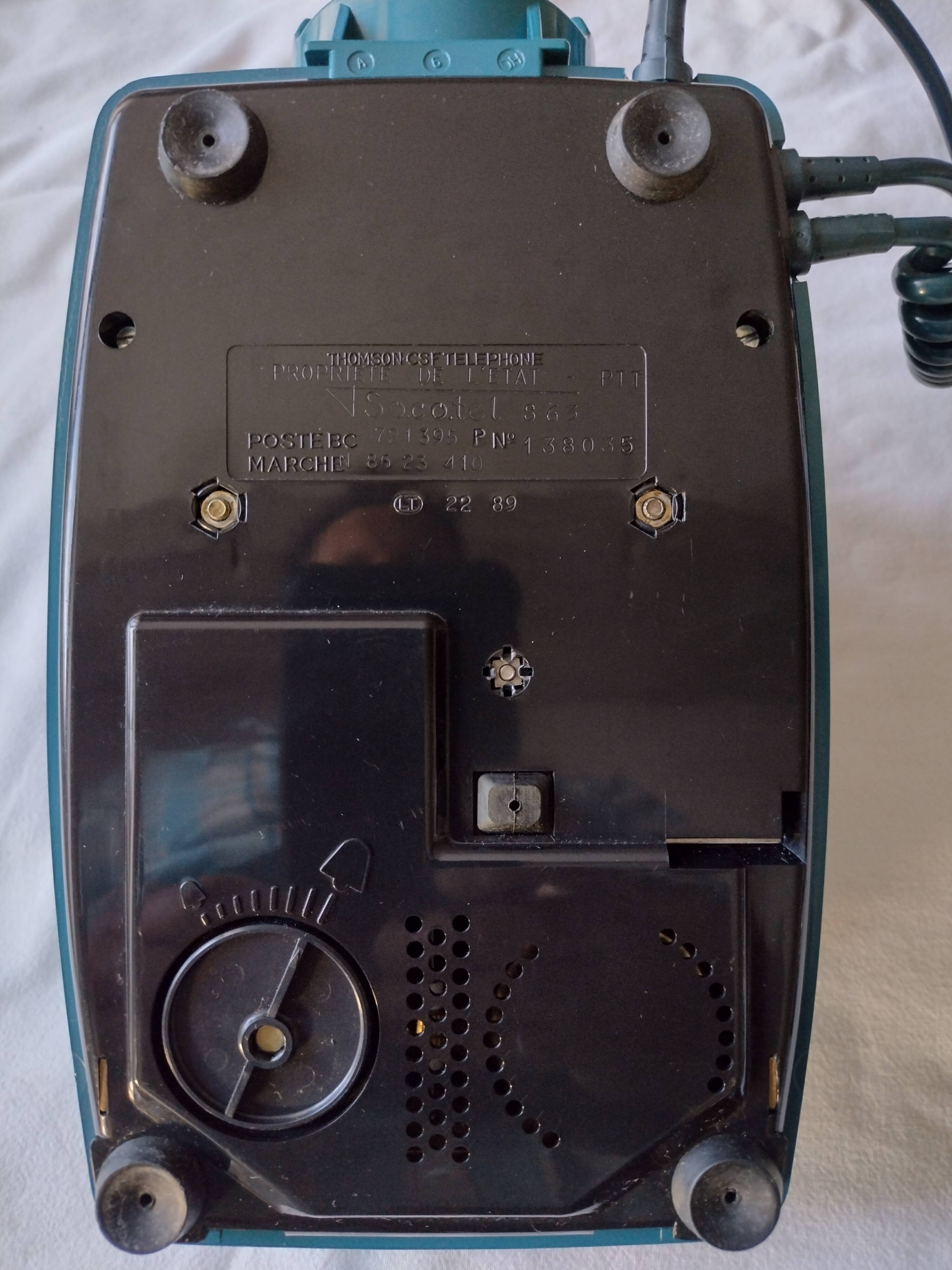 Old Blue Phone Vintage S63 Socotel with Ptt Keyboard